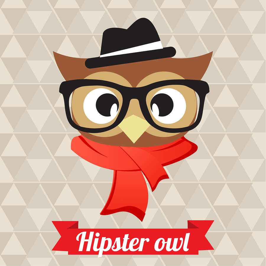  Hipster owl illustration by  AcaG . 