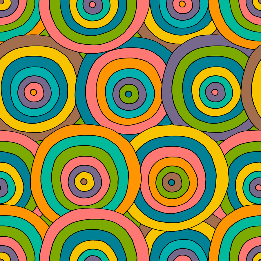  Illustration image of retro circles. 