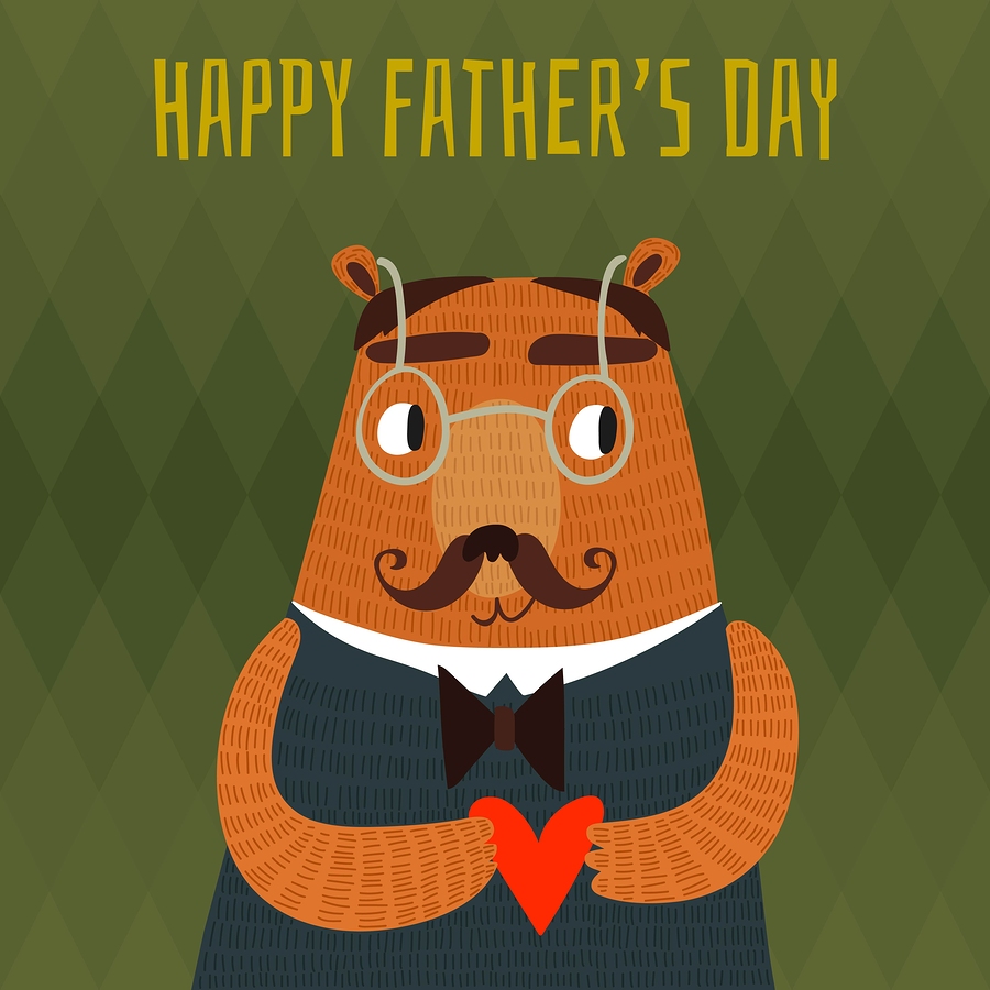  Father's Day bear illustration by  Ovocheva . 