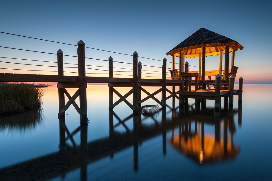   Image of North Carolina Coastal Gazebo Reflection by Mark VanDyke Photography  