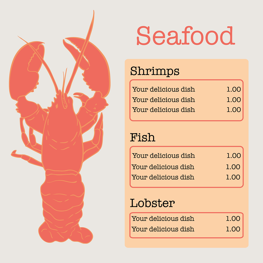  Vector illustration of seafood menu |  SmirnovaJulia  