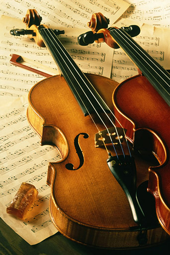 Violin Music Stock Photo