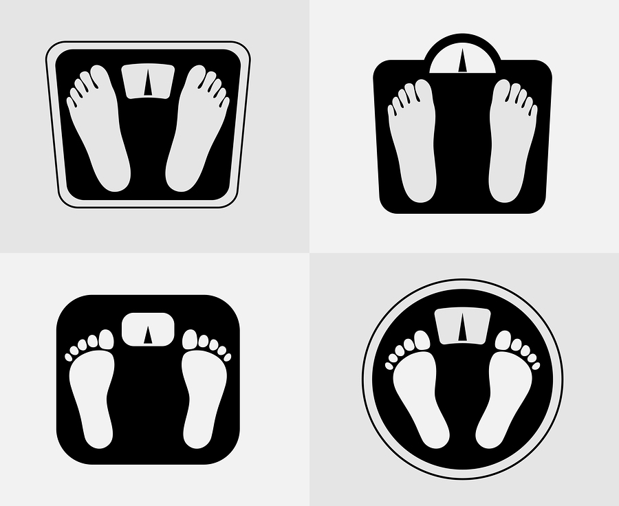  Weight loss and scale icons |  Microvector  
