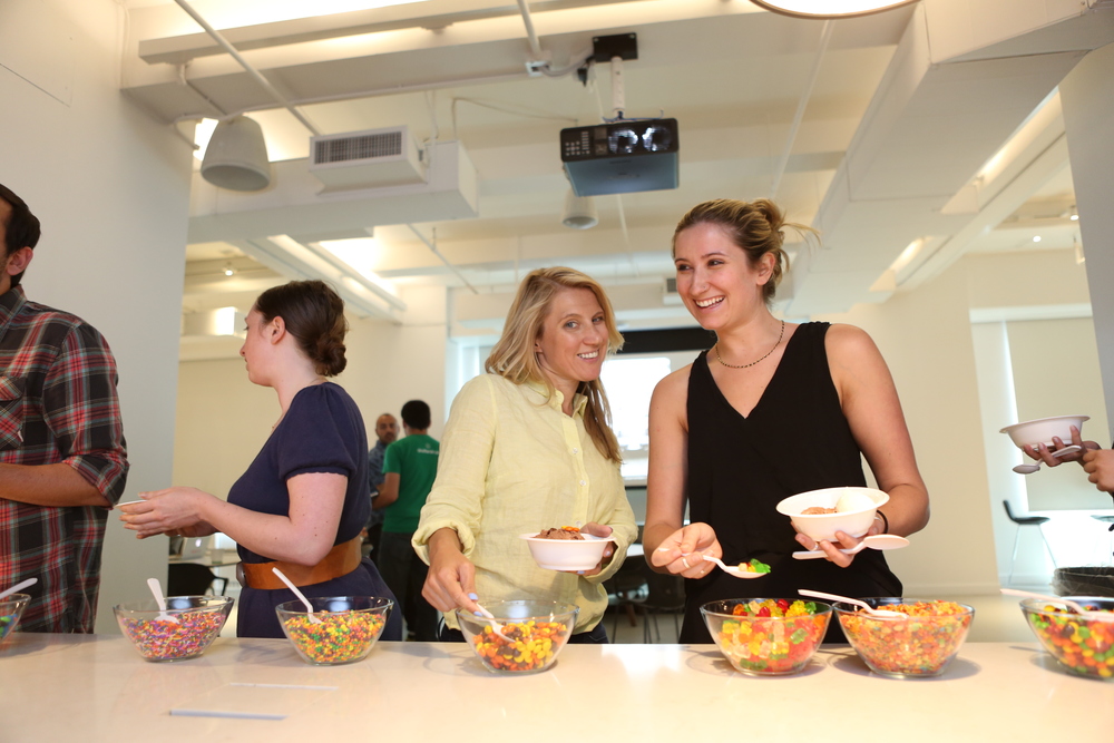   Gummi Bears, Reese's Pieces, and other ice cream toppings kept the smiles coming.  Image: Alex Rodrigues 