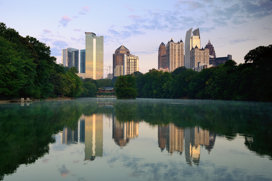   Midtown Skyline from Piedmont Park  by  SeanPavonePhoto  