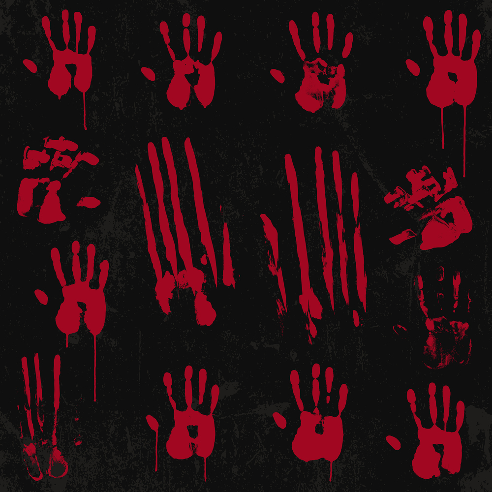  Bloody handprint vector by  13UG13th  