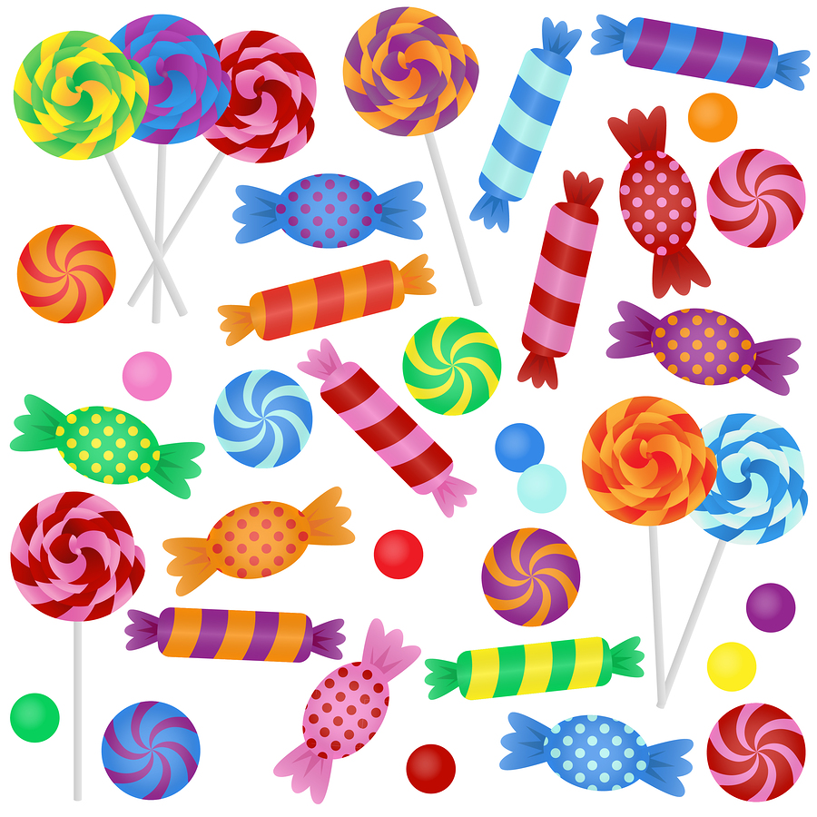   Large vector set of candy  