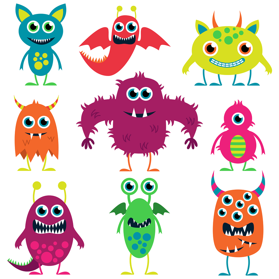   V  ector collection of cute monsters  