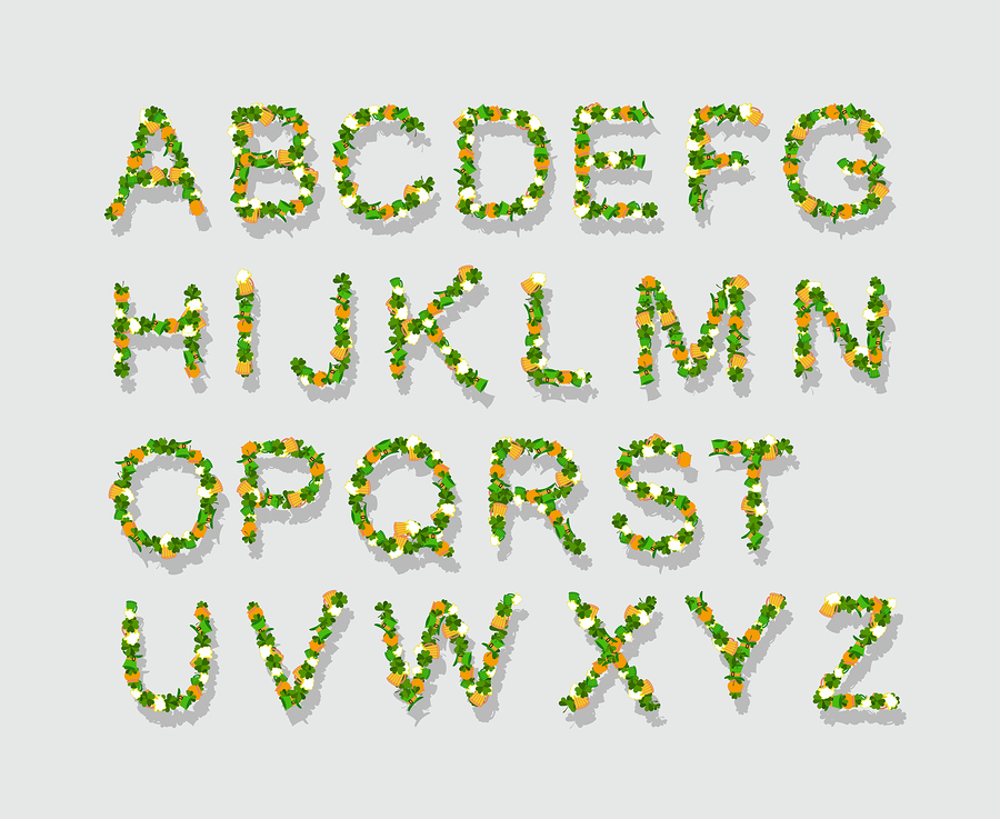  Green leaves font |  popaukropa  